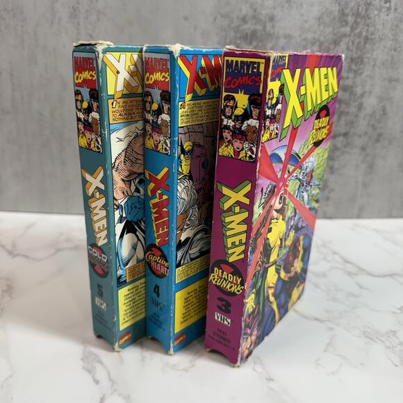 Vintage X-Men VHS Lot of 3 1993 Volumes 3, 4, & 5 Marvel Comics - Picture 3 of 15